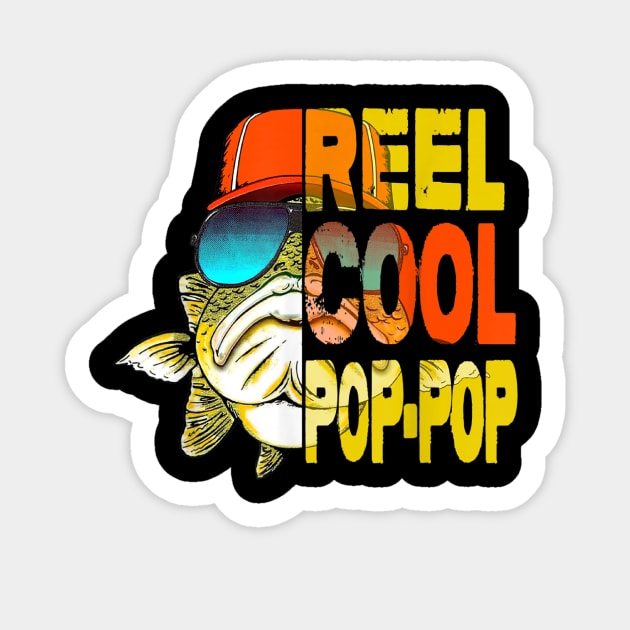 Fathers Day Gifts TShirt - Fishing Reel Cool Pop-Pop Sticker by Zhj